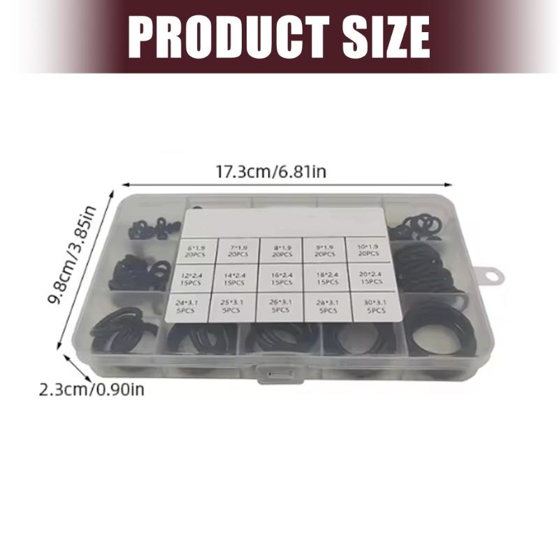 200Pcs 15 Sizes O Rings Assortment Kits Sealing Rubber Rings Gaskets for Automotive Repair, Plumbing and Faucet