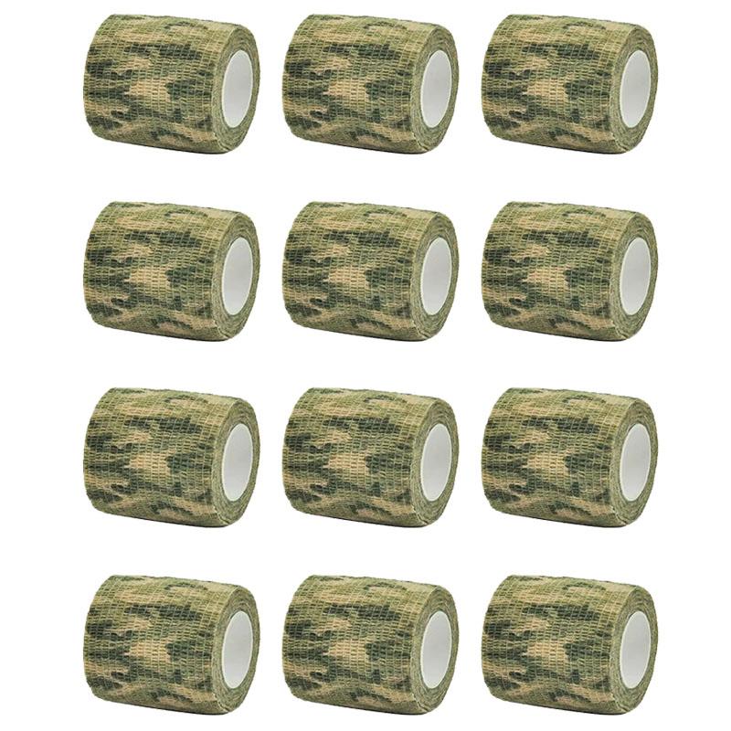 1/24/48Pcs grassland Camouflage Elastic Wrap Tape Self Adhesive Sports Protector Ankle Knee Finger Arm Bandage