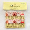 10 Pcs Cartoon Blessing Pig Socks Flower Shop Card Kindergarten Handmade Photo Wall Photo Frame Small Wooden Clips