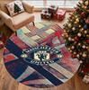 Manchester United F.C Pattern Round Rug, Indoor/Outdoor Mat, for Picnic, Gameroom, Bedroom, Office, Living Room, Home Decor Carpet, Birthday Gift