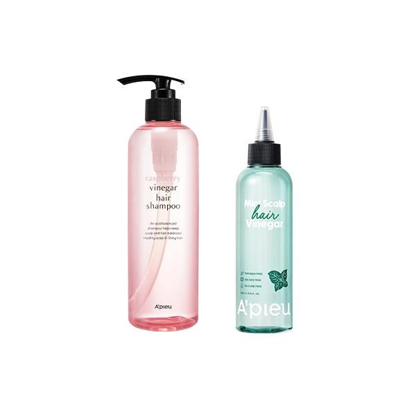 A'PIEU Ocet do włosów malinowy 200ml, Ocet do włosów miętowy 200ml, Szampon z octem do włosów 500ml (13 opcji)