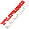 TURBO 3D kovová nálepka Emblém karoserie Obtisky Galvanické pokovování slitina zinku Dekorace odznaku zadních dveří automobilu Autopříslušenství