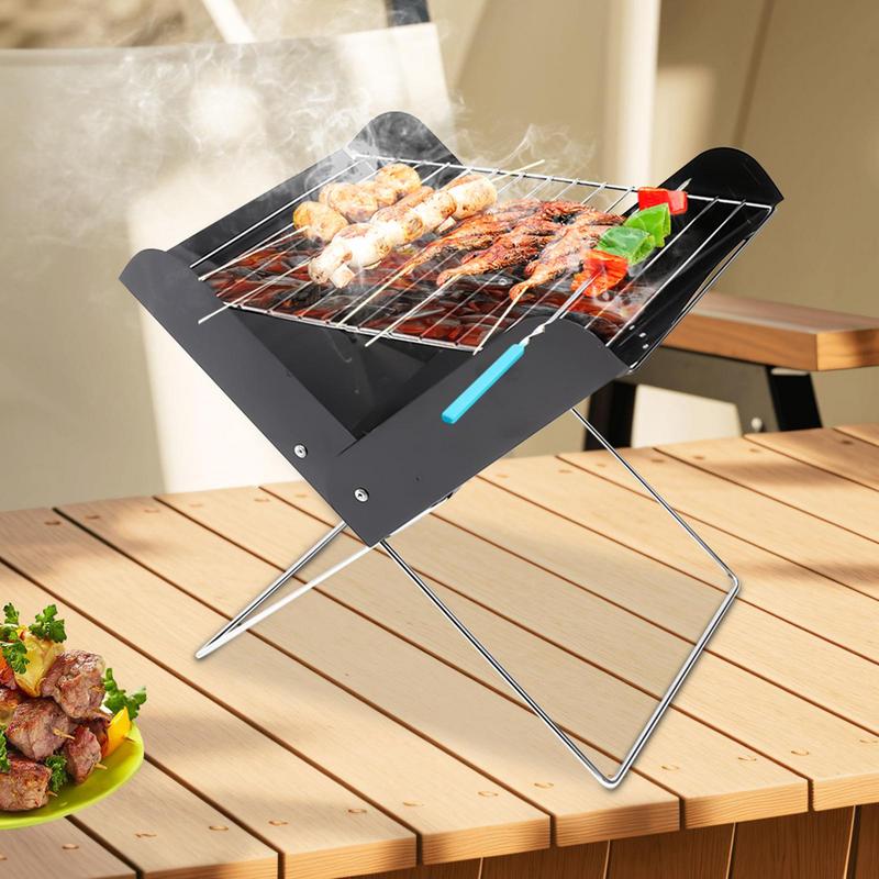 Heavy Duty Portable Folding Metal Grill for Camping Outdoor Cooking Desktop Camp Fire Barbecue Grilling Picnics