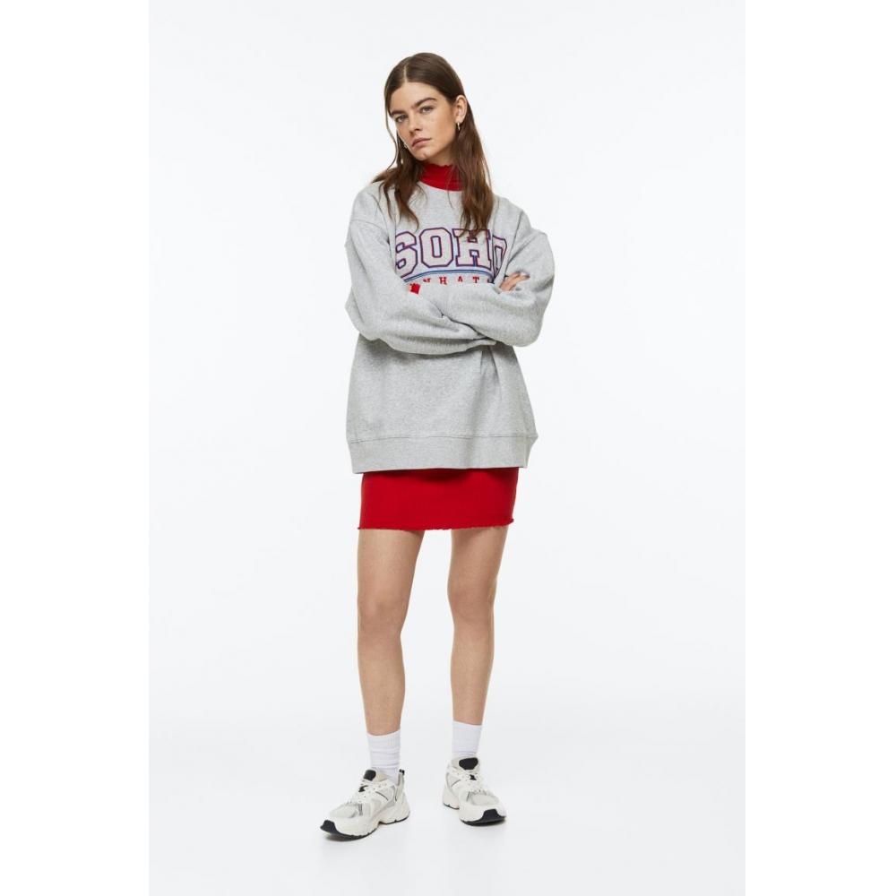 

Толстовка с принтом HM Светло-серый меланж SoHo