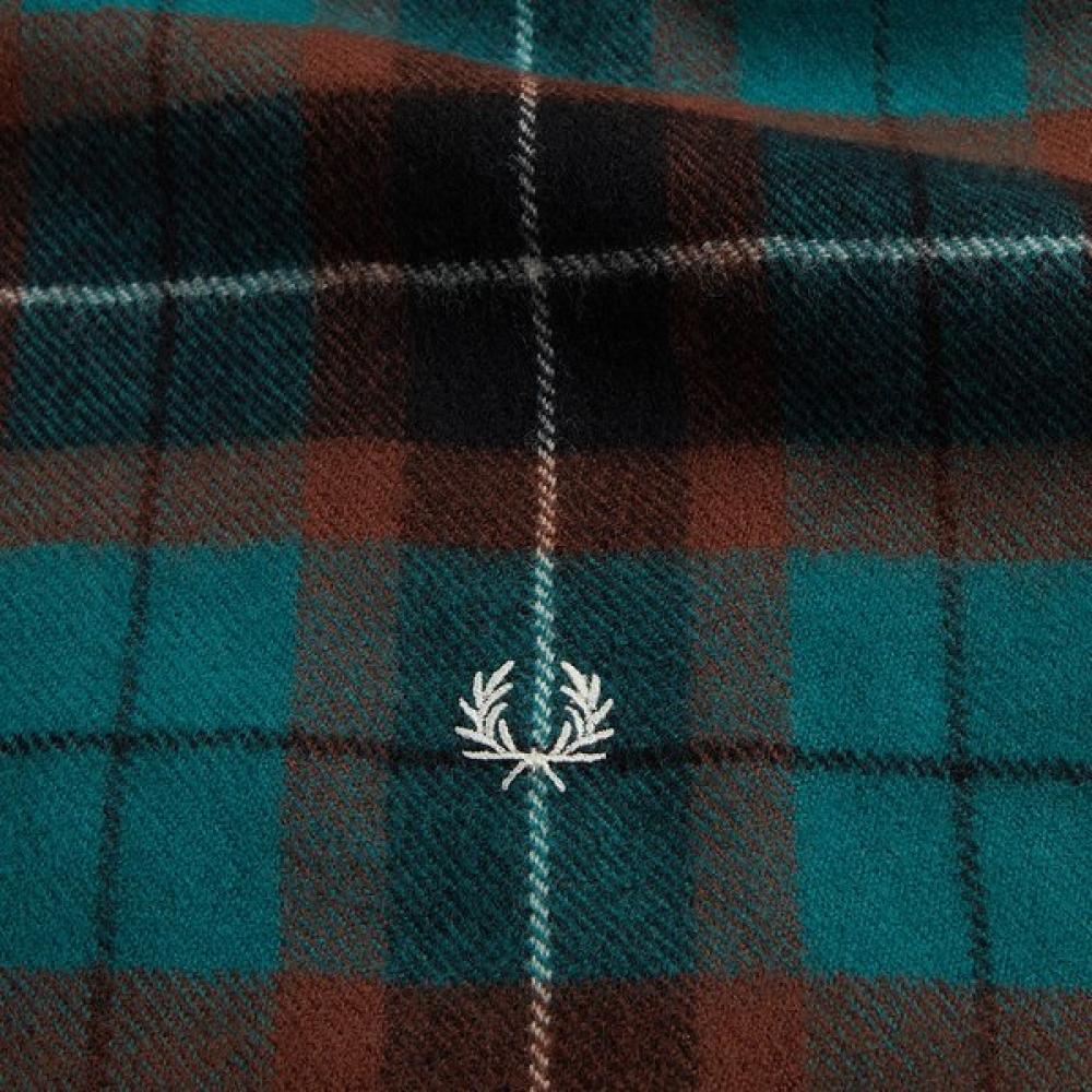 Fred Perry 2023 F W Unisex lambsWool Tartan scarF cFpu2336160 U15