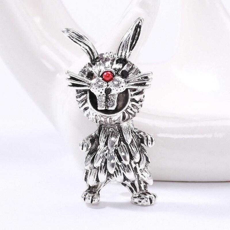 

blucome, милая индивидуальная стеклянная брошь с кроликом, одежда для девочек, шарф, джинсовое пальто, булавки, аксессуары серебряный