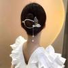 Large Fish Tail Tassel Twist Clip Horizontal Hairpin One-Word Clip Fixer Back Of Head Hair Styling Tool