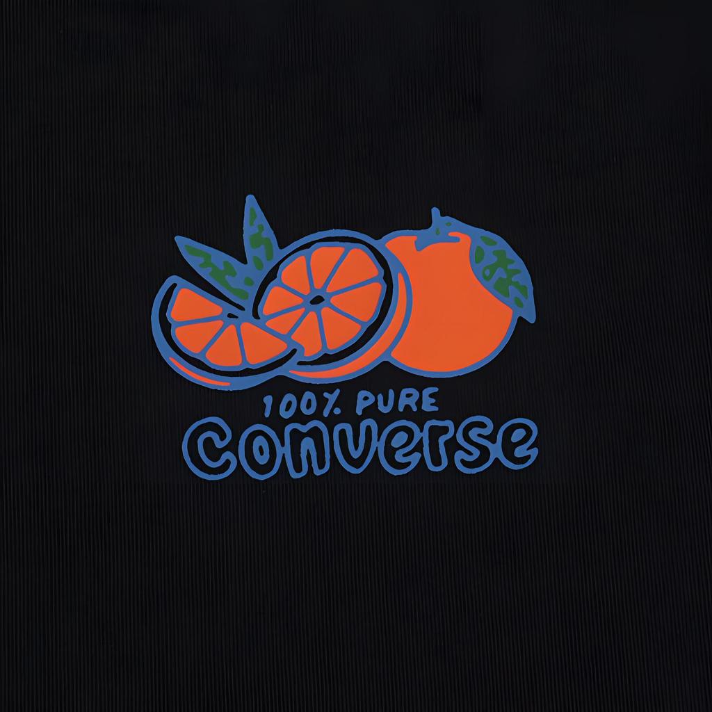 New Converse T Shirts Men's Black 10027639-A01