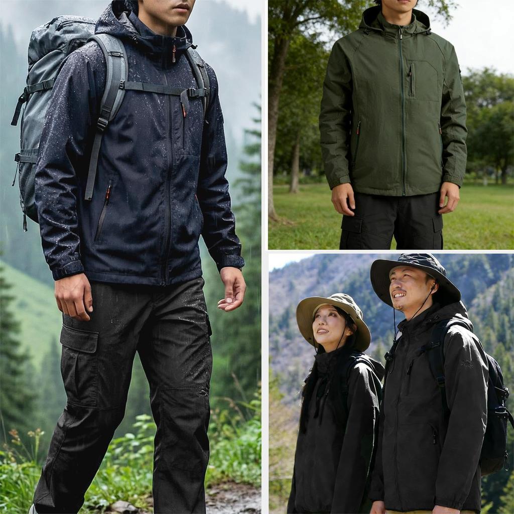 Mountain Parka Jacket Coat Light Outerwear Windbreaker Water Repellent Windproof Outdoor Abrasion Resistant Lightweight Solid Color Plus Sizes Camping