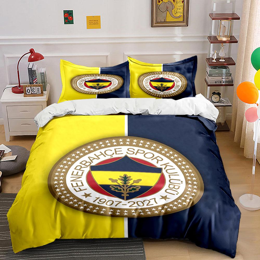 Fenerbahçe Logo Bettwäscheset Bettwäsche Bettbezugset Bettbezug Kissenbezüge (1 * Bettbezug 2 * Kissenbezüge, ohne Bettdecke)