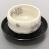 Mino Ware Yutatsu Bowl Tea Clematis Design Made In Japan (with Tray) 503-03