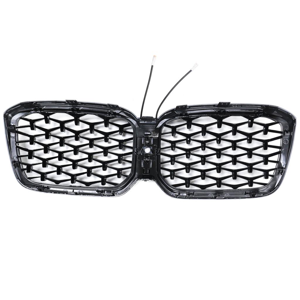 Diamond Glossy Black Front Bumper Kidney Grille Fit BMW X3 G01 X4 G02 2022-2025