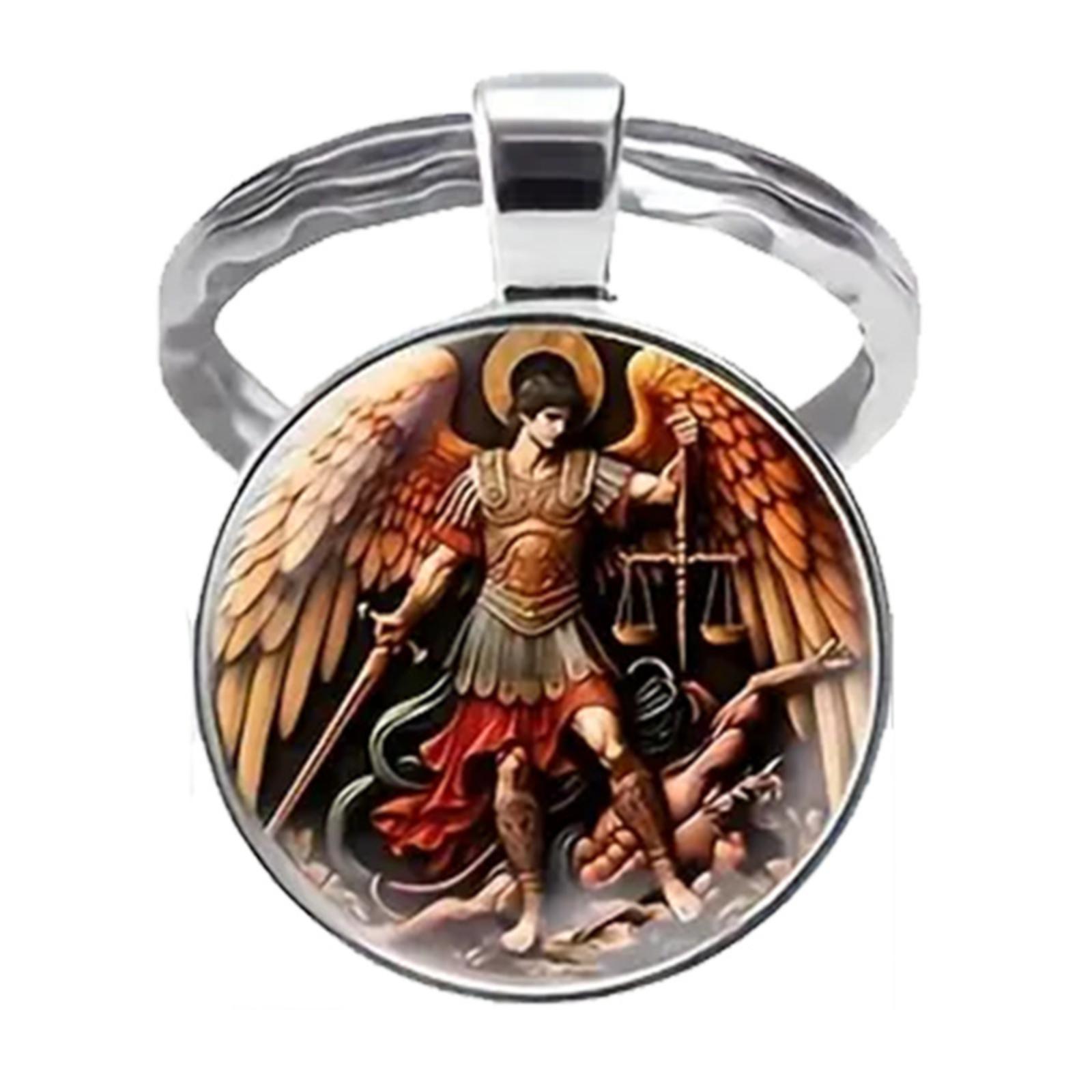 

Round Metal Keychain Pendant Alloy Key Ring with Engraved Pattern Durable Ring for Keys Bags Accessories Gift