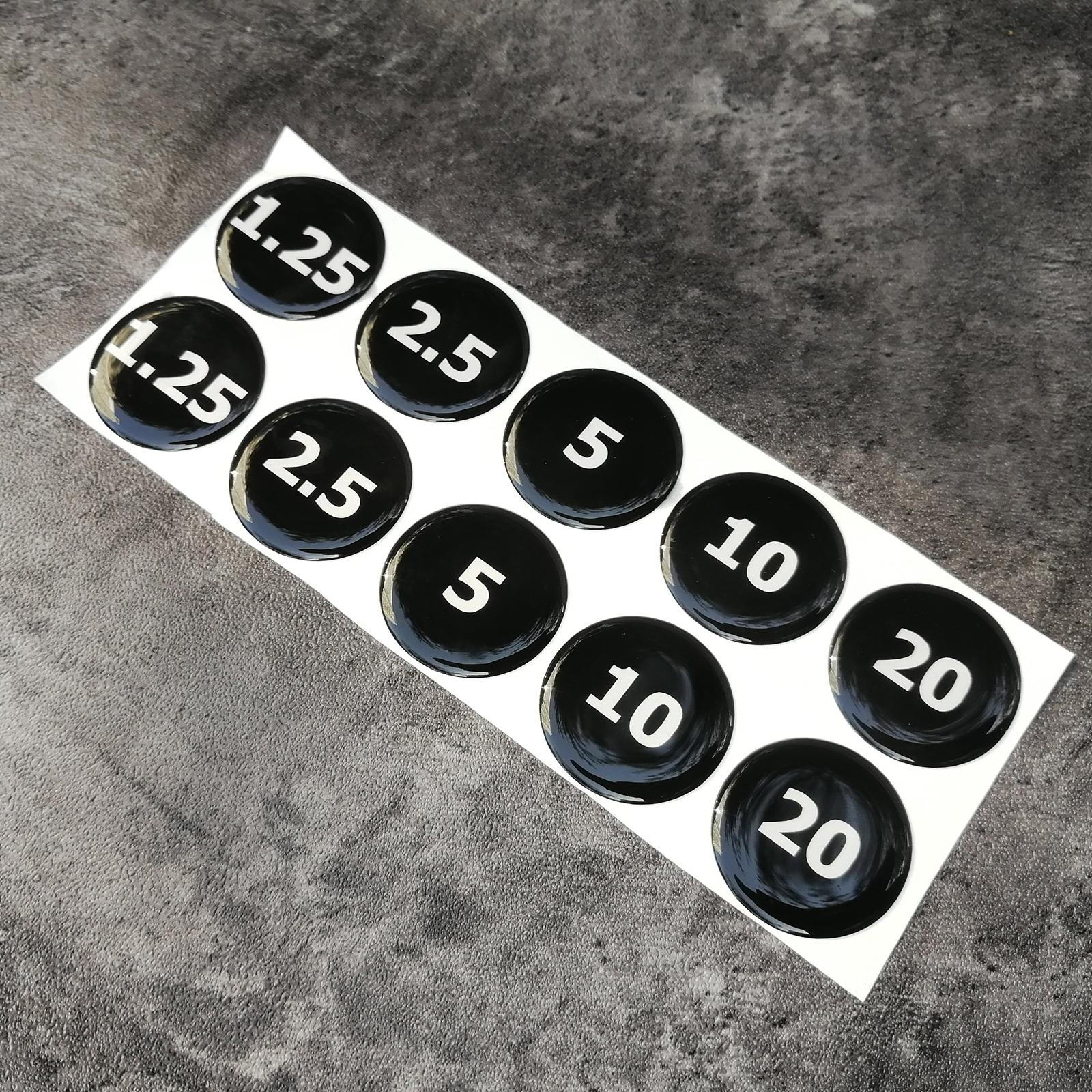 Weight Stack Labels Tags for Body Building Sporting Goods Indoor Gym