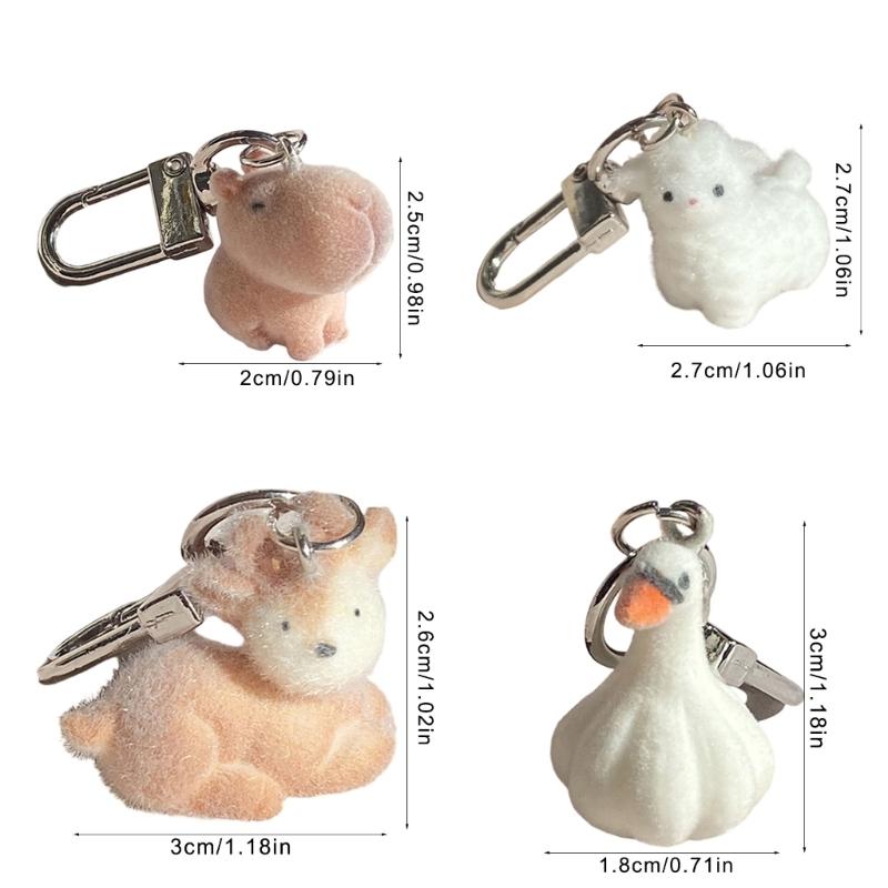 Lovely Adorable Alpacas Keychain Portable Resin Designs Decoration for Animal Lovers and Accessory Enthusiasts
