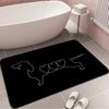 Black Dog Carpet Wild Wiener Dog Dachshund Floor Retro Multiple Choice Living Room Kitchen Rug Non-Slip Hotel Decor Mats