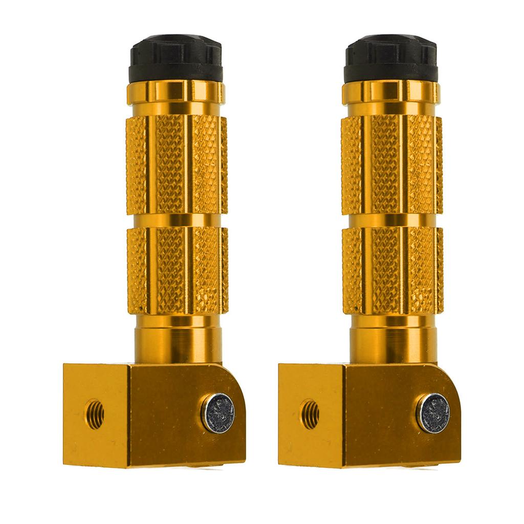 2Pcs Motorcycle Foldable Foot Pegs M8 Antislip Aluminium Alloy for Bikes ATV UTV Go Kart