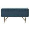Banquette - Métal - Turquoise - 90 X 31 X 47 Cm