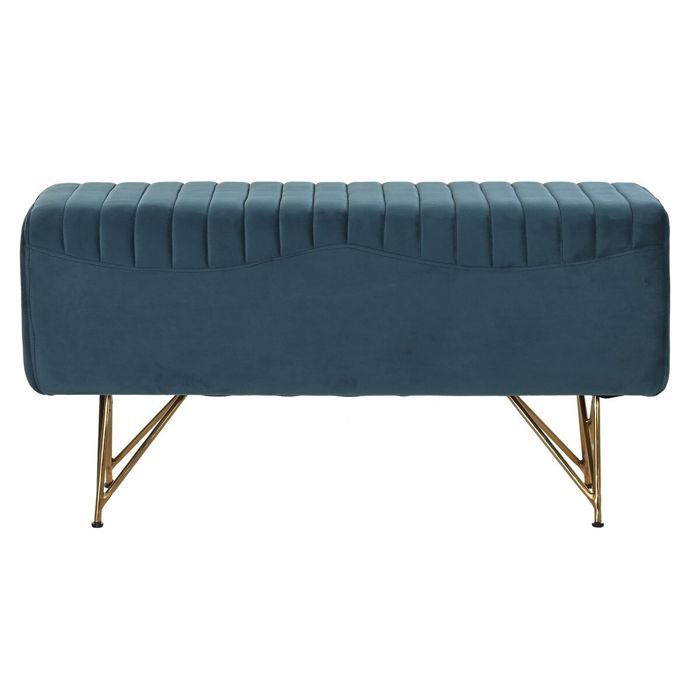 Banquette - Métal - Turquoise - 90 X 31 X 47 Cm