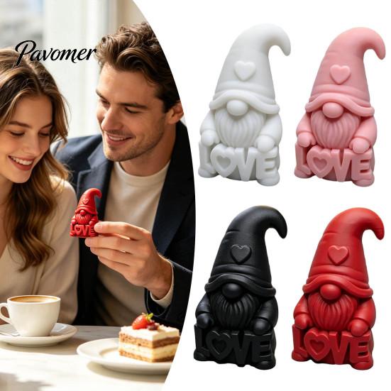 Anniversary Gifts for Couples Faceless Love Gnome Figurine, 3D Printed Valentine's Day Desktop Decor, Modern Minimalist Desk Accessories Romantic