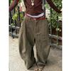 American Retro Washed Gallery Scimitar Jeans Children's New Loose Lazy Floor Pants