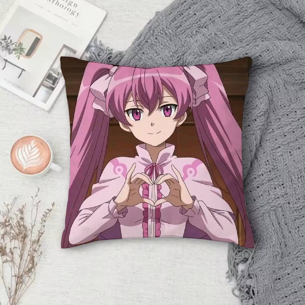 AAkame ga Kill Doublesided Printed Square Decorative Cushion Cover for Sofa Living Room Home Decor