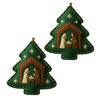 Handmade Felt Christmas Tree Decoration Religious Nativity Scene Ornament Christian Birth of Jesus Hanging Ornament for Xmas Party Decor