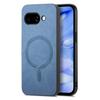 For Google Pixel 9a Leather Back Case Compatible with MagSafe Skin-touch Phone Cover