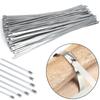 10/25Pcs 304 Stainless Steel Metal Cable Ties Exhaust Wrap Coated Locking Metal Zip-Exhaust Multifunctional Locking Cable Ties