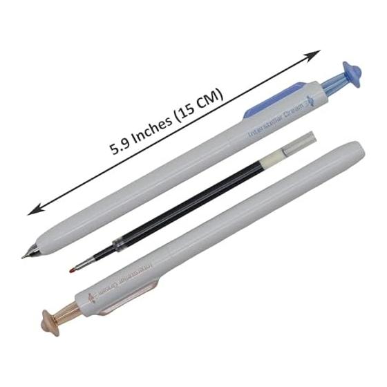Maydahui Stylish Interstellar UFO Airship Ballpoint Pens, Set of 6, 0.5mm, Cute Gel Pens for Stationery, Planners, Kids, Students, Christmas Gifts,