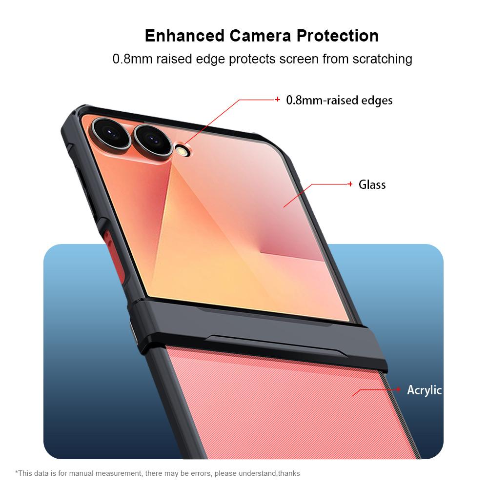 XUNDD For Samsung Galaxy Z Flip7 5G Case TPU+Acrylic Phone Cover with Small Screen Protector