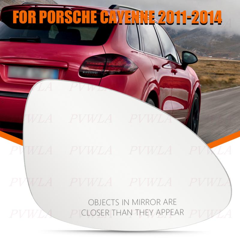 1pc Right Side Heat Reverse Lens With Lettering For Porsche Cayenne 2011 2012 2013 2014 Rearview Mirror Glass Car Accessories 1pc right