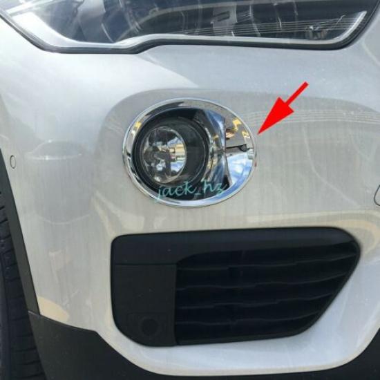 Хромированные накладки-кольца на передние противотуманные фары для BMW X1 F48 2016-
