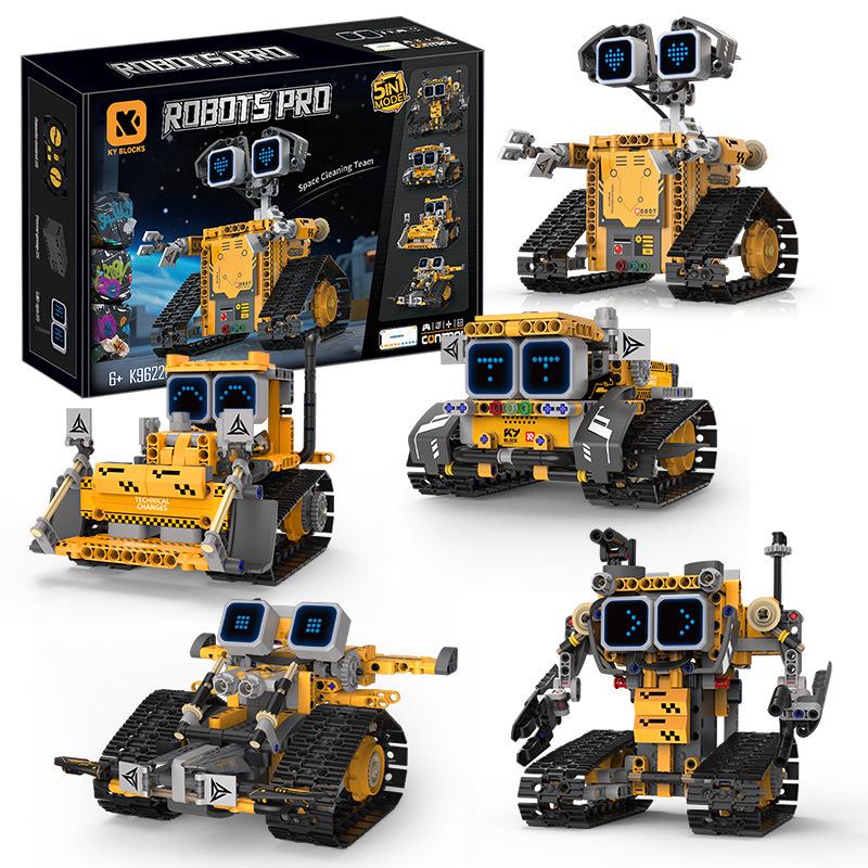 Cross-Border Wally 5-in-1 Educational Robot Toy - Smart Electric Assembly Puzzle for Kids