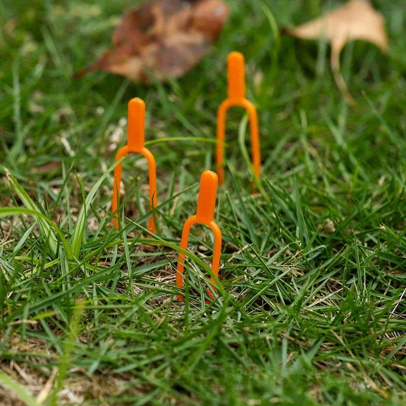 100pcs Plant Clip Strawberry Fork Tool Gardening Plastic Environmental Orange Durable Fixed Fixture Clamps Plant Fixed Tools