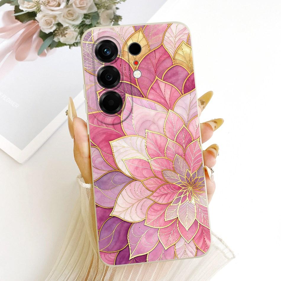 For Tecno Camon 50 4G 2026 Cute Cat Flower Cartoon Phone Case For Tecno Camon50 4G Shockproof Soft Silicone Covers Bumpers