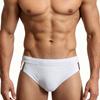 Heren Nylon Mesh Zwembroek Sneldrogend Elastische Contour Pouch Sexy Kleurblok Zwemkleding Voor Zomer Strand Zwembadfeest
