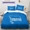 Hertha BSC Pattern Bedding,Quilt Set Quilt Cover Pillowcase Home Birthday Gift(1 * Duvet Cover + 2 * Pillowcase, Without Core)