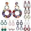 Acrylic Plate Circle Drop Earrings For Women Earing Jewelry Earings Long Geometric Multi-layer Colorful Earrings Pendientes
