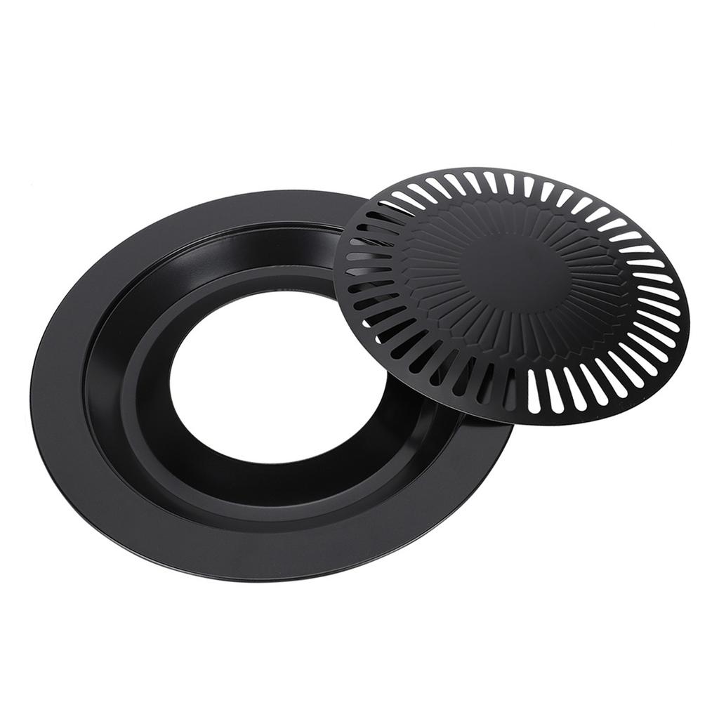 Grilling Pan, Korean BBQ Grill Pan, Non stick Smokeless Barbecue Plate for Indoor Outdoor Grilling, 32cm Celsius 12.6in, Grill Accessories BBQ Round G