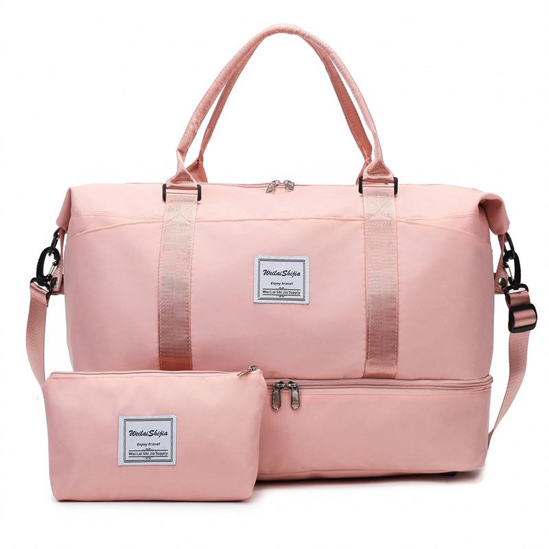 Travel Bag Large Capacity Dry and Wet Separation Hand Luggage Storage Bag Portable Waterproof Independent Shoe Compartment Sports Fitness Bag