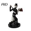 Atmosphere Props for Secret Room Day of The Dead Dancing Skeleton Couple Figurine, Halloween Gothic Wedding Spooky Cake Decoration Lover Statue,