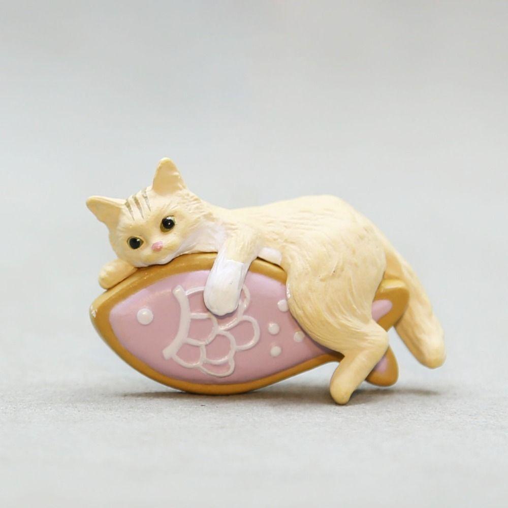 Simulation Cat Refrigerator Sticker Material Cartoon Car Cat Ornament Bonsai Accessories