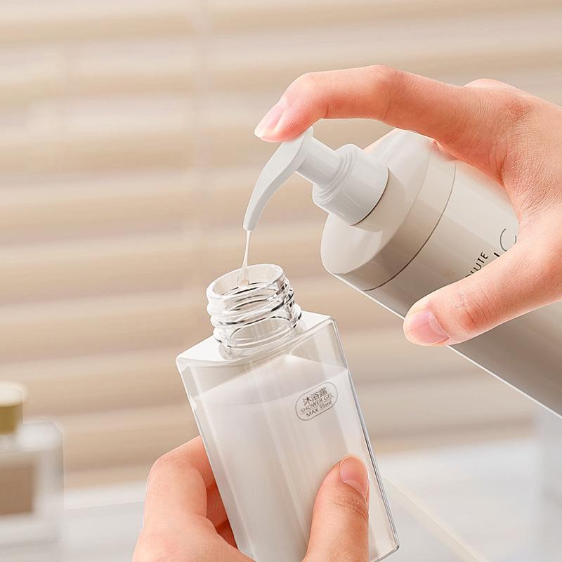 4 In 1 Travel Split Bottle Set Empty Reusable Cosmetic Containers For Shampoo Lotion Cream Spray Leak Proof Toiletry Bottles