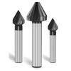 TIN Coated Single-Edge Stainless Steel Chamfering Tool, 60°, 90°, 120° Three-Edge Counterbore Chamferer.