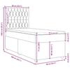 VidaXL Slat Bed Base with Mattress Dark Grey 90x200 Cm Fabric 3293471