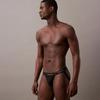Calvin Klein Colorful Waistband Sheer Sexy Hollow Underwear Men Underwear Space-Black NB4233