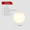 Nordic LED Glass Wall Light Milk White Color Ball Ceiling Light Minimalist Bathroom Corridor Balcony Bedroom Entrance Lighting
