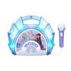 eKids Frozen Girls' Toy Karaoke Machine Portable Large Stereo Speaker with Microphone Song Collection Flashlight Blue