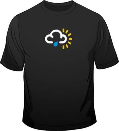 Weather Symbol Sunny Spells With Showers Mens Loose Fit Cotton T-Shirt XXXL
